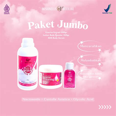 Jual Paket Bundling Jumbo Bleaching Gr Aha Body Serum Body