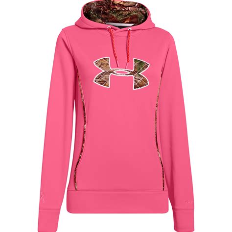 Under Armour Fleece Zip Up Hoodie In Pink Lyst