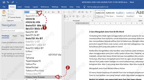 2 Cara Mengubah Jenis Font Di MS Word