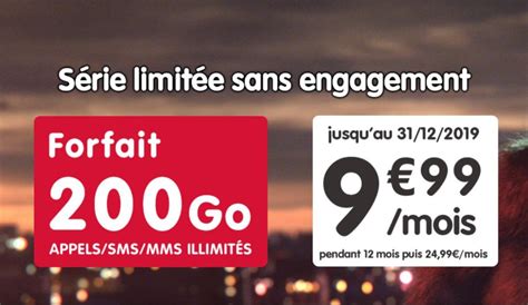 Nrj Mobile Forfait Illimit Go G Pour Par Mois