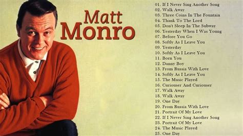 The Very Best Of Matt Monro Full Album Matt Monro Greatest Hits YouTube