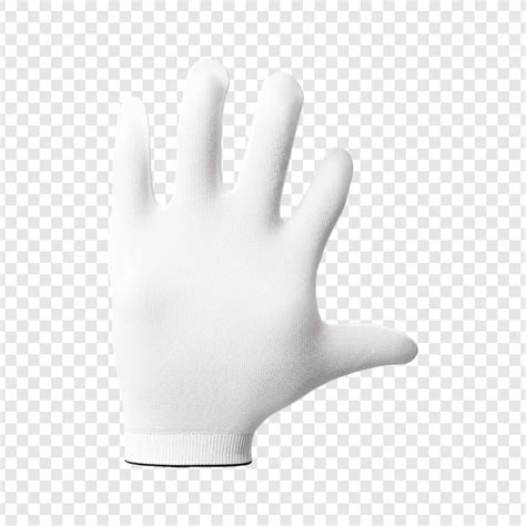 Premium PSD | A white glove on a transparent background