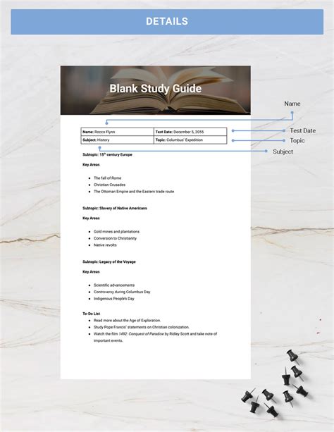 study guide templates