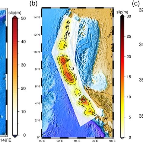 Coseismic Slip Distribution Of The Tohoku‐oki A Sumatra‐andaman B Download Scientific