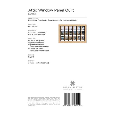 Attic Window Panel Quilt Pattern By Missouri Star Missouri Star