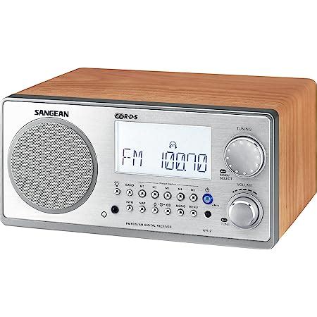 Amazon Sangean WR 12BT AM FM Bluetooth AUX In Stereo Analog Wooden