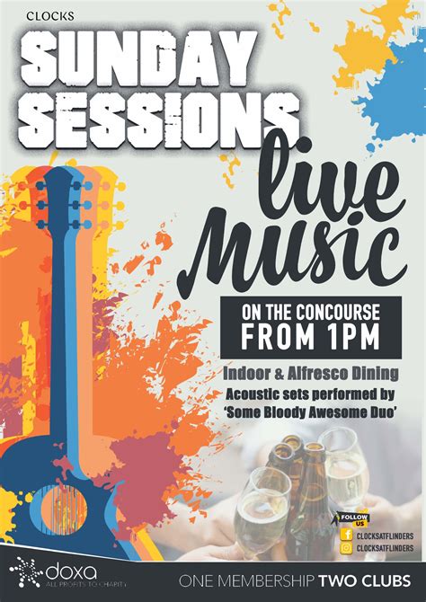 Sunday Sessions Clocks At Flinders