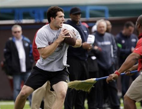 Stanford Quarterback Andrew Luck Passes A Pro Scouts Watch In