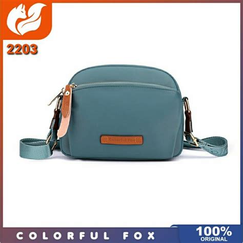 Jual Colorful Fox Ori Tas Selempang Wanita Colorful Fox Nilon