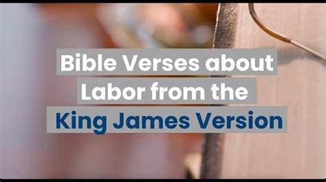 Bible Verses About Labor King James Version Kjv Youtube