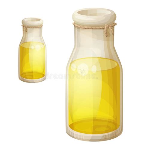 Bottle With Vegetable Oil Vector Icon Food Ingredients Cartoon