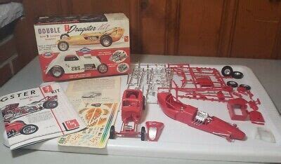 RARE Vintage AMT Double Dragster 1 25 Scale Model Kit No T 161 200 Open