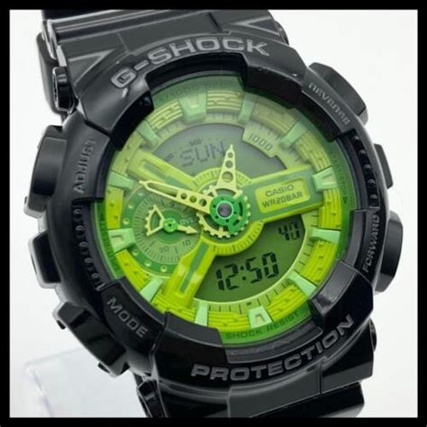 Casio G Shock Ga 110b Quartz Mens Watch Green Ebay