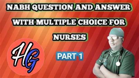 Nabh Question And Answer With Mcq Multiple Choice For Nurses Youtube