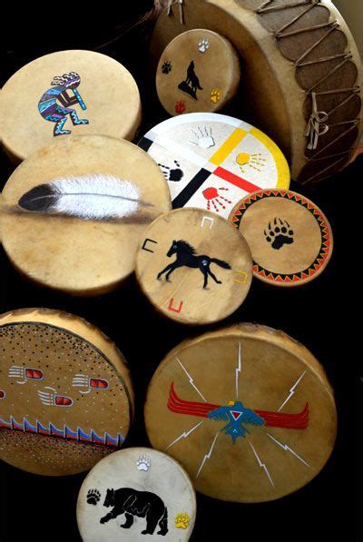 Native American Hand Painted And Powwow Drums Native American