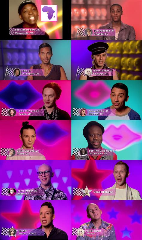 Confessional backgrounds over the years, updated. : r/rupaulsdragrace