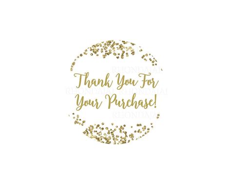 Thank You Stickers Printable Sticker Thank You For Your Purchase