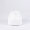 Slant Shoulder White Opal Ceramic Glass Cosmetic Jar Manufacturers And