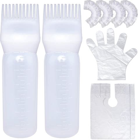 Cosywell Root Comb Applicator Bottle 6 Ounce 2 Pack Hair Dye Applicator