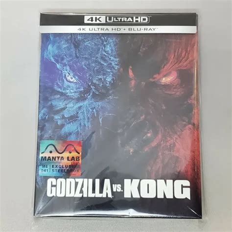 GODZILLA VS KONG Manta Lab Full Slip Blu Ray 4K Bluray Steelbook NUOVO