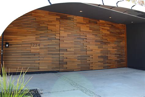 Contemporary Modern Wood Garage Doors - Ziegler Doors, Inc.