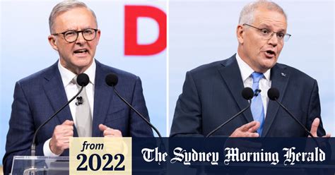 Election 2022 Scott Morrison Anthony Albanese Trade Insults In Fiery