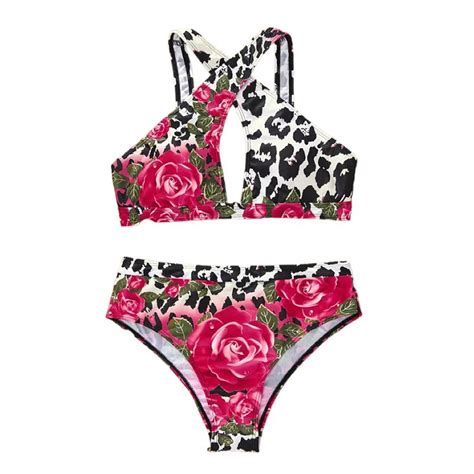 Women Swimsuits Summer Printed Bikini Sexy Two Piece Beach Fashion