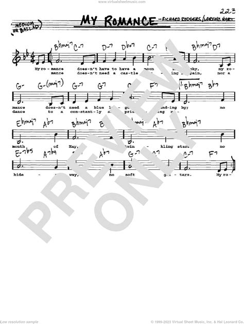 Hart My Romance Sheet Music Real Book With Lyrics Pdf