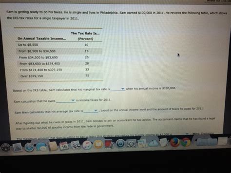 Solved Sam Is Getting Ready To Do His Taxes He Is Single Chegg