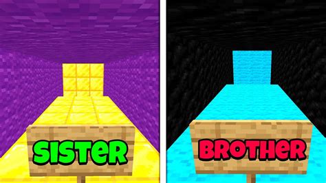 Sister Vs Brother In Minecraft Youtube