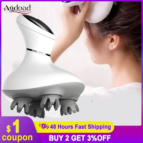 Electric Head Massager 3d Waterproof Wireless Scalp Massager Promote Hair Growth Body Deep