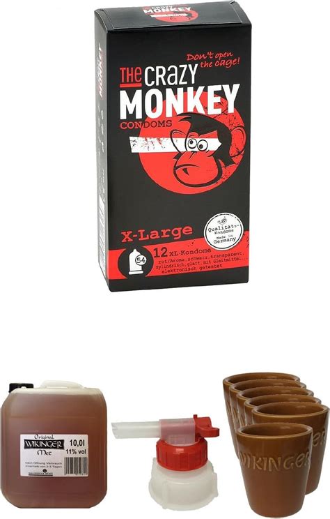 Crazy Monkey Condoms Extra Large 12er Schachtel Wikinger Met Behn