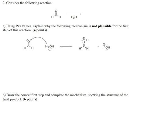 2. Consider the following reaction: a) Using Pka | Chegg.com