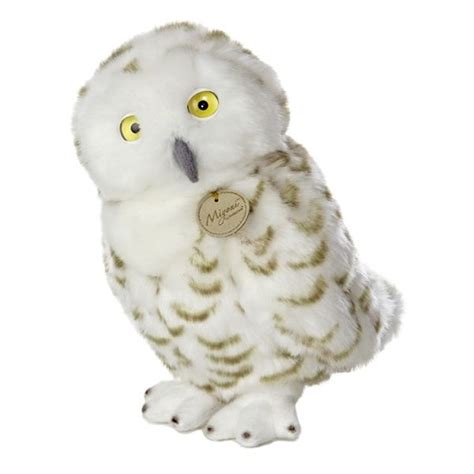 Realistic Stuffed Snowy Owl 11 Inch Plush Bird By Aurora At Stuffed