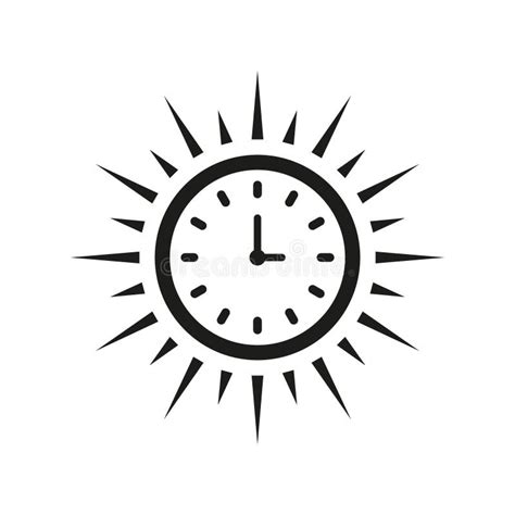 Ic Ne De Ligne Horaire D T Pictogramme Lin Aire De L Horloge Solaire