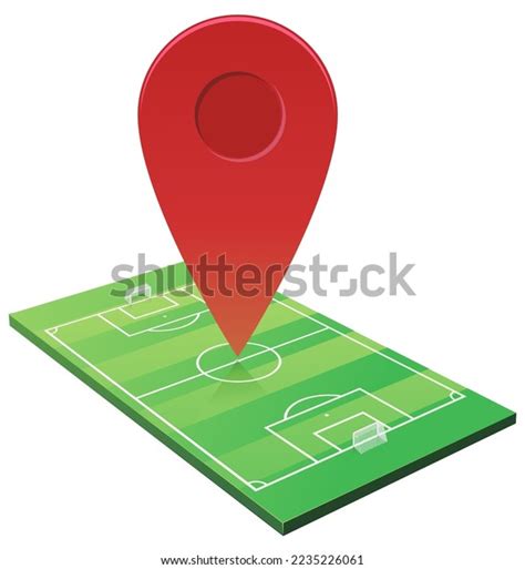 Grass Soccer Pitch White Markings Goal Stock Vector (Royalty Free ...