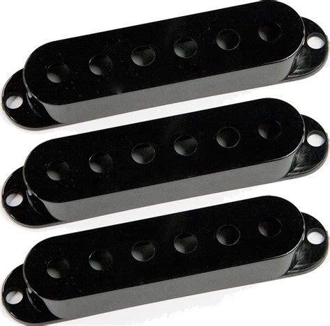 Seymour Duncan Pickup Cover 3 Pack For Strat Single Coil Pickups Black No Logo