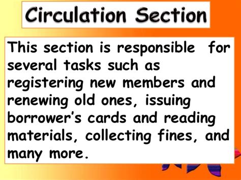 circulation section viims library