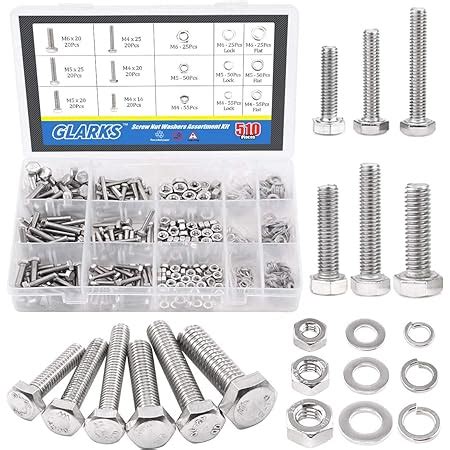 Yeezet Pieces M M M Stainless Steel Hex Bolts Washers