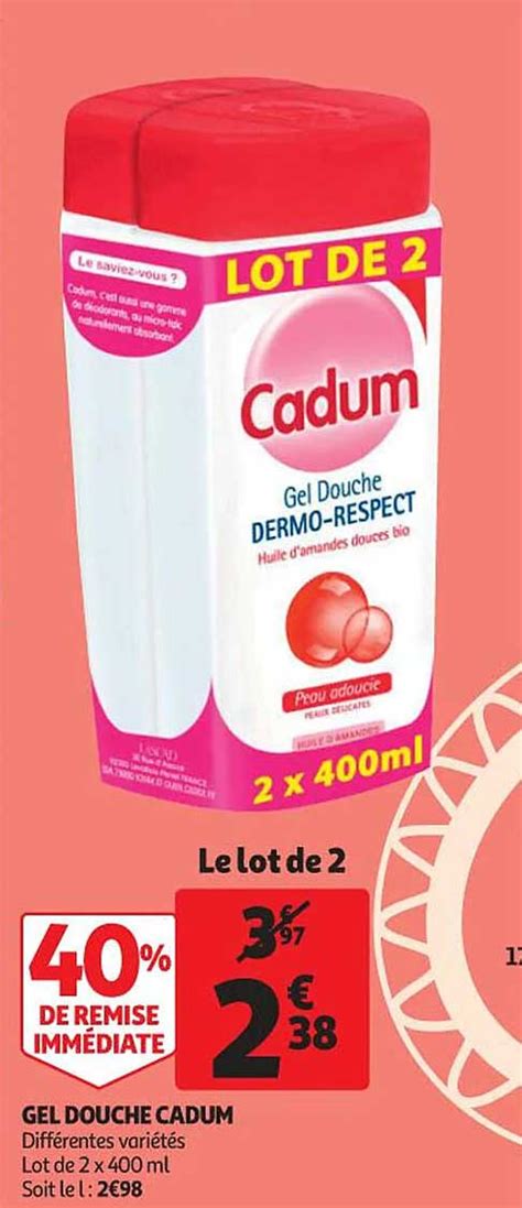 Offre Gel Douche Cadum Chez Auchan