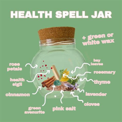 Health Spell Jar Wicca Recipes Health Spell Witchcraft Spell Books