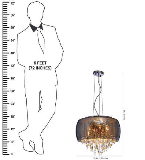 Buy Black And Silver Metal And Crystal Chandelier By Stello Online