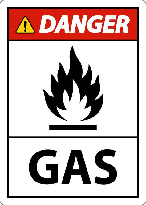 Symbol Danger Sign Gas On White Background Vector Art At Vecteezy