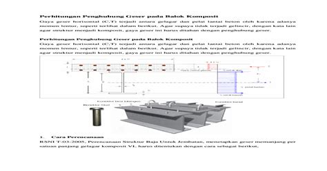 Perhitungan Penghubung Geser Pada Balok Komposi