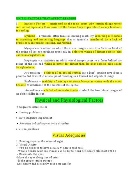 UNIT II Intrinsic Factors | PDF | Intelligence | Visual Perception