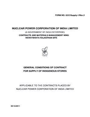 Fillable Online Npcil Etenders Applicable To The Contracts Placed By