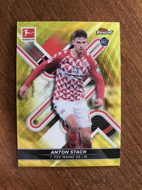 Topps Finest Bundesliga Yellow Wave Refractor Anton