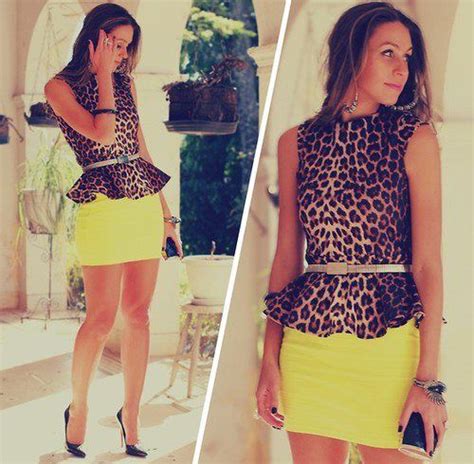 Pin On Animal Print Fashion Neon Skirt Clothes