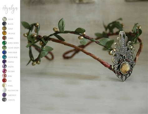 Woodland Elf Tiara Elven Headpiece Fairy Crown Woodland Tiara Circlet Leaves Crown Elvish Tiara