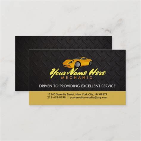 Mechanic Slogans Business Card Zazzle